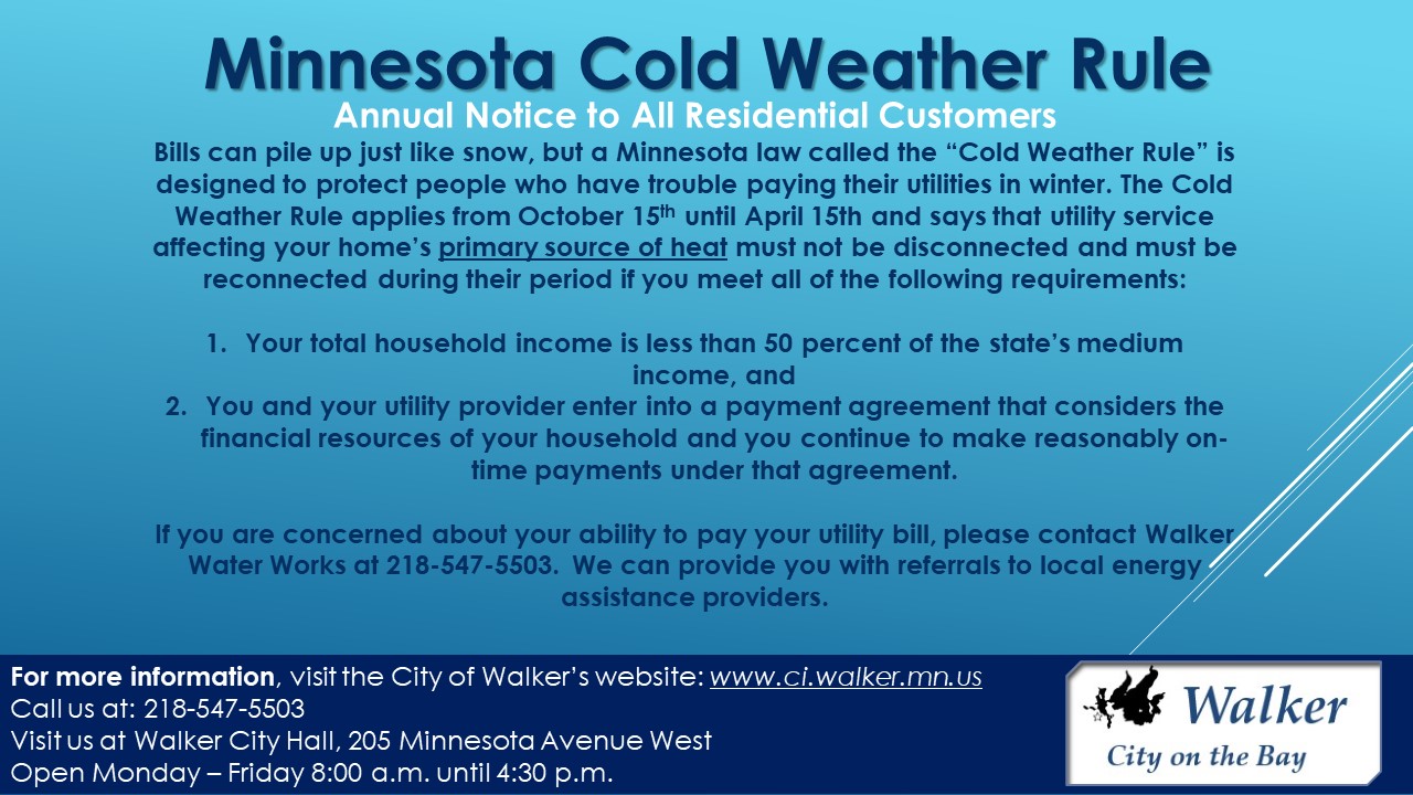 Did You Know - Cold Weather Rule